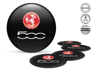 Fiat Abarth Decals on Wheels High-Quality Resin Labels